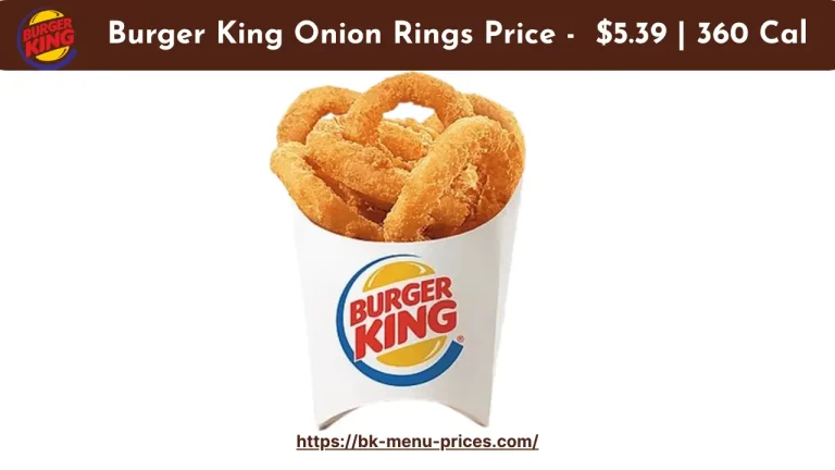 Burger King Onion Rings Price, Calories, & Allergens